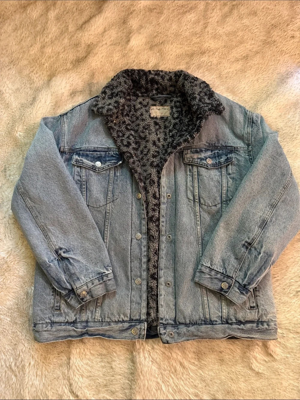 ✨ SALE ✨ Free People Wild Ones Sherpa Denim Jacket